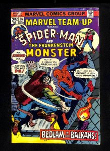 Marvel Team-up #36 Spider-Man Frankenstein!