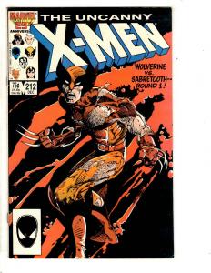 Uncanny X-Men # 212 VF Marvel Comic Book Wolverine Sabretooth Storm Rogue SS10