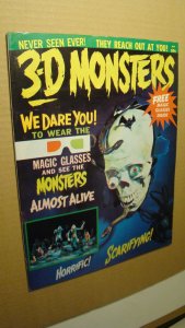 3-D MONSTERS 1 *SOLID* *GLASSES ATTACHED* 1964 FAMOUS MONSTERS