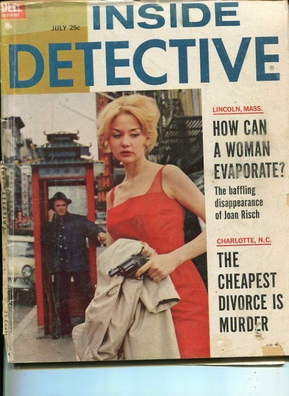 INSIDE DETECTIVE-JULY 1962-SPICY-MURDER-KIDNAP-RAP-BILL STONE COVER--poor P