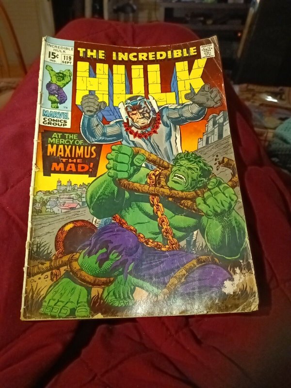 Incredible Hulk #119 Maximus Mad Herb Trimpe Stan Lee Inhumans Marvel Comic 1969