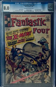Fantastic Four (1961 1st Series) #28. 1st X-Men/FF Meeting. MCU KEY. CGC 8.0