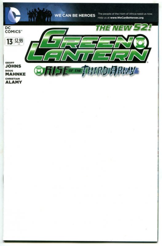 GREEN LANTERN #13, NM, Blank Variant, Doug Mahnke, 2011, New 52, DC, more GL in