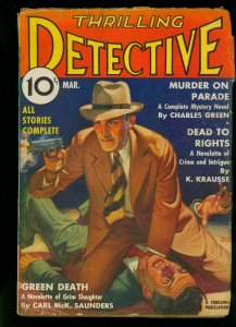 Thrilling Detective March 1937- Tom Curry - Belarski cover- VG+