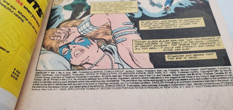 Dazzler #5 (1981) 1ST APPEARANCE OF BLUE SHIELD *KEY* VF/NM