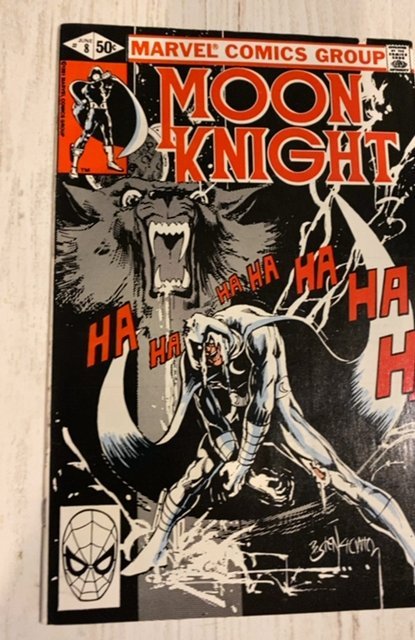 Moon Knight #8 Newsstand NM- Classic Bill Sienkiewicz Cover (1981 Marvel Comics)