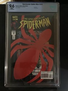 The Spectacular Spider-Man #223 9.6 CBCS Jackal App Die-cut cover