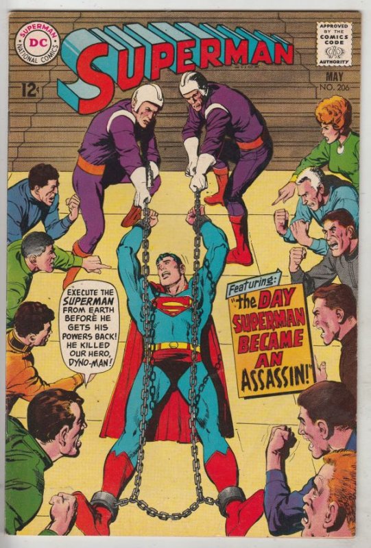 Superman #206 (May-68) VF/NM High-Grade Superman, Jimmy Olsen,Lois Lane, Lana...