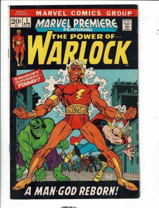 Marvel Premiere # 1 VF Comic Book Feat. Warlock Avengers Thor Hulk Iron Man TD1