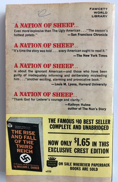 A nation of sheep, PB, Lederer,144p, Good-see pics