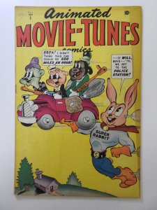Animated Movie Tunes #1 (1945) Foxing on Book  Beautiful VG/Fine Condition!
