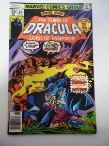 Tomb of Dracula #64 (1978) VG+ Condition moisture stains inner fc