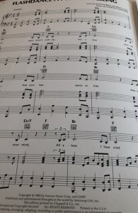 Flashdance sheet music 1983, C all my sheet