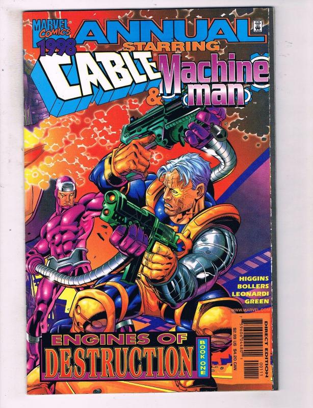 1998 Annual Starring Cable & Machine Man #1 VF Marvel Comic Book X-Men DE14