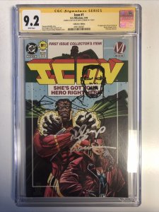 Icon (1993) #1 (CGC 9.2 SS WP) Signed & Sketch Denys Cowan