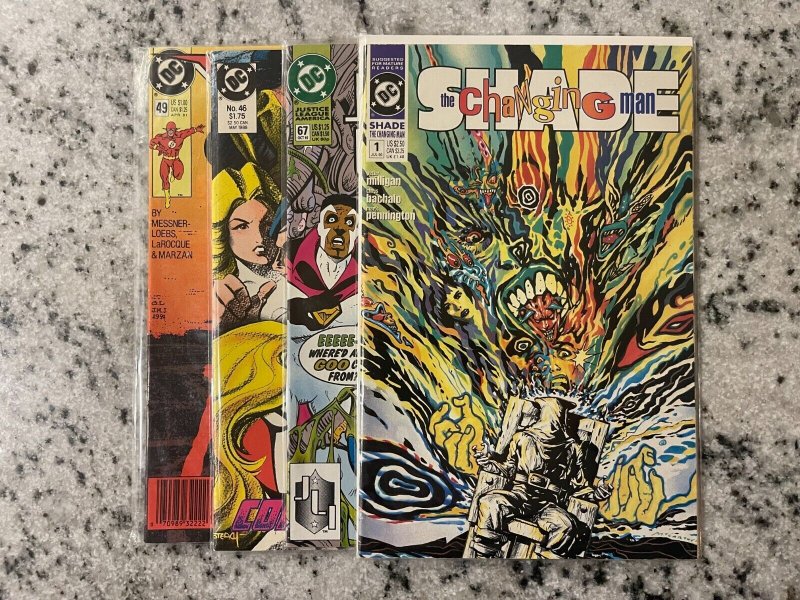 4 Comics Shade Changing Man 1 + Justice League 67 + Legion 46 + Flash 49 RH16