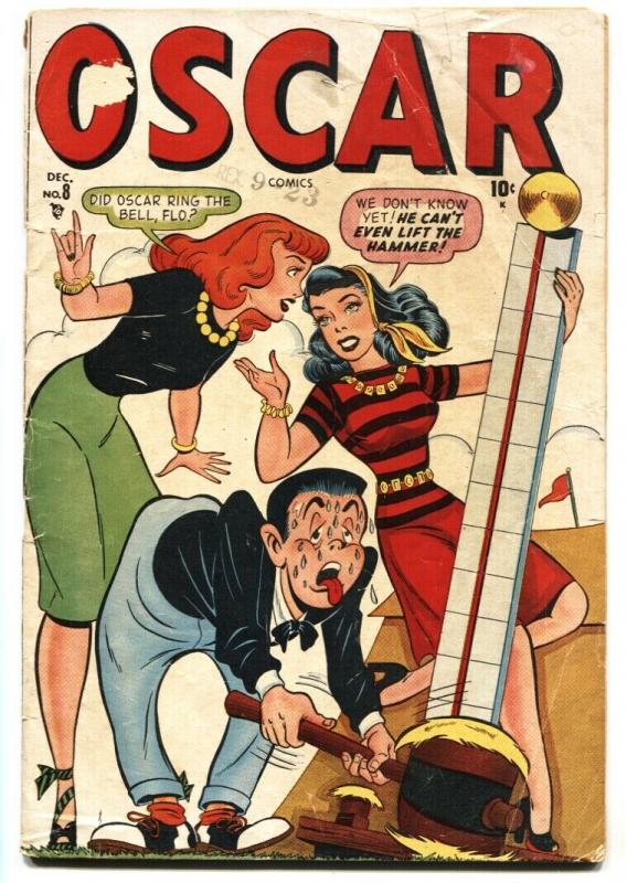 Oscar #8 1948-Marvel-spicy cover--Good Girl Art-G/VG