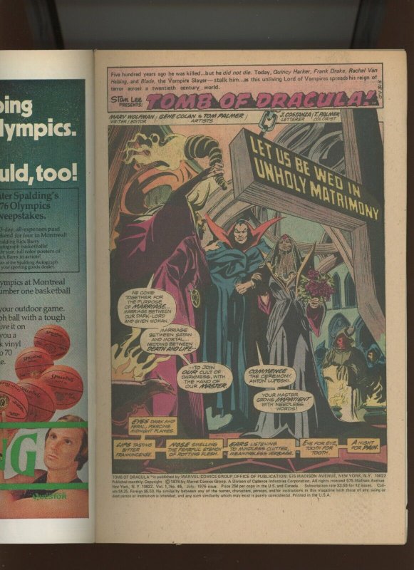 (1976) Tomb of Dracula #46: BRONZE AGE! (7.5/8.0)
