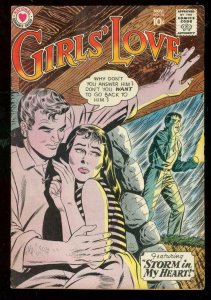 GIRLS LOVE STORIES #74 1960-STORMY ROMANCE COVER-RARE FN