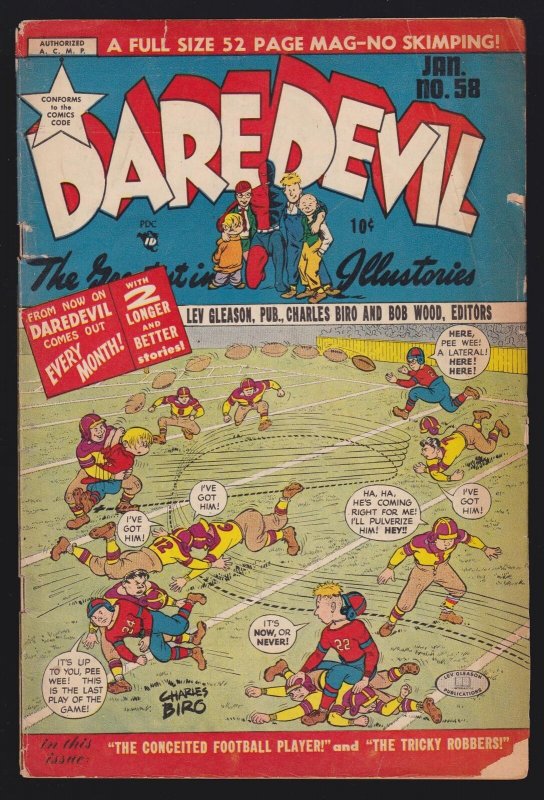 Daredevil Comics #58 2.5 GD+ Lev Gleason - Jan 1949