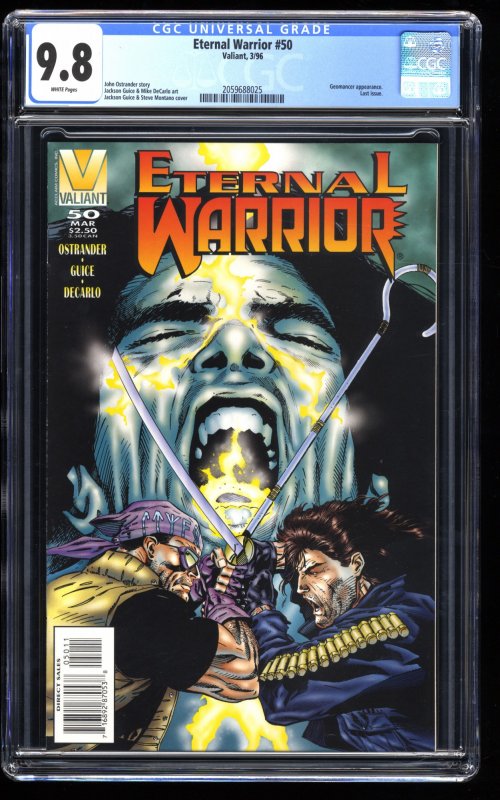 Eternal Warrior #50 CGC NM/M 9.8 White Pages Last Issue! Scarce!