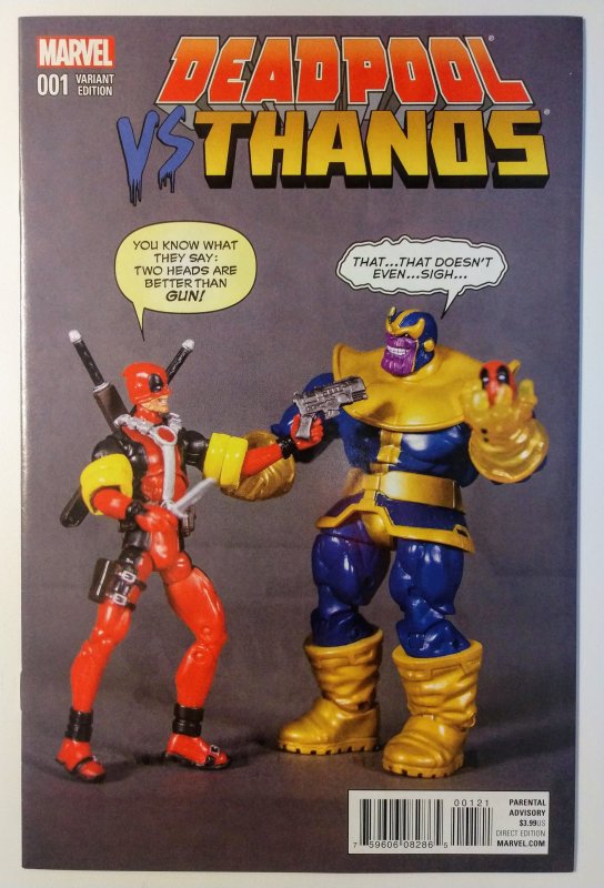 Deadpool vs. Thanos #1 (9.4, 2015) Action Figure Variant