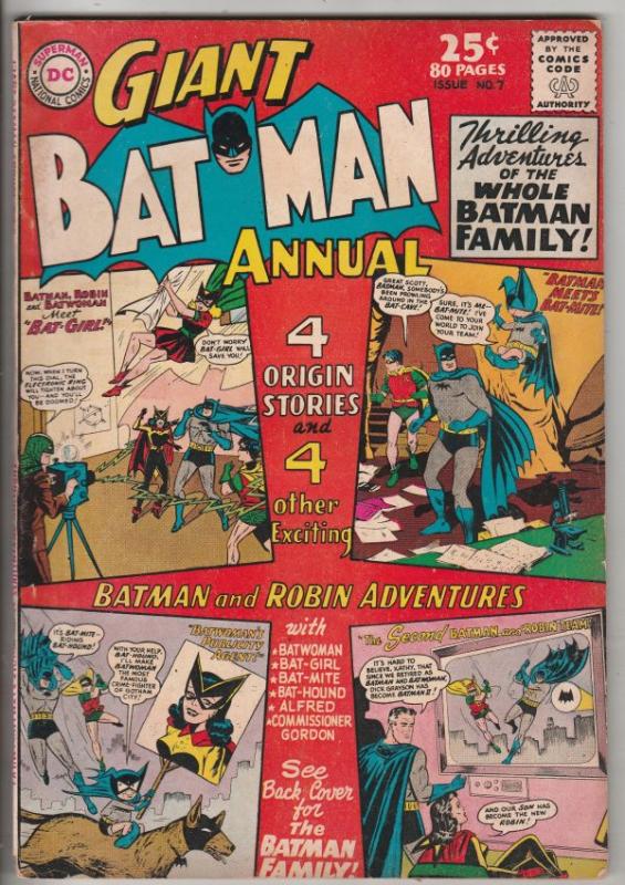 Batman Annual #7 (Jul-64) FN+ Mid-High-Grade Batman