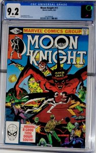 MOON KNIGHT #11 CGC 9.2 (Marvel 1981) 1st solo series, Mardi Gras issue