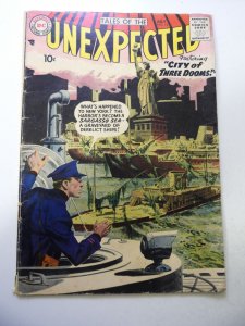 Tales of the Unexpected #15 (1957) GD/VG Cond 1/2 spine split, tape pull fc