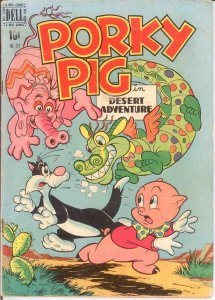 PORKY PIG F.C. 277 VG  1950 Psychedelic Dragon cvr COMICS BOOK