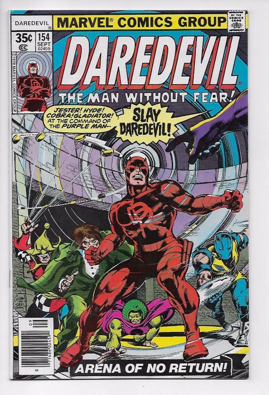 Daredevil #154 - Killgrave the Purple Man / Gladiator (Marvel, 1978) - FN/VF