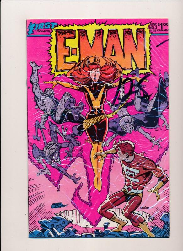 FIRST Comics HUGE LOT!  E-MAN #1-12,14-17,19,21,23-25 VF+ (HX852) 