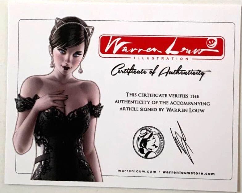 HARLEY QUINN #24 WARREN LOUW “FOIL’’ VIRGIN VARIANT SIGNED W/COA DC.