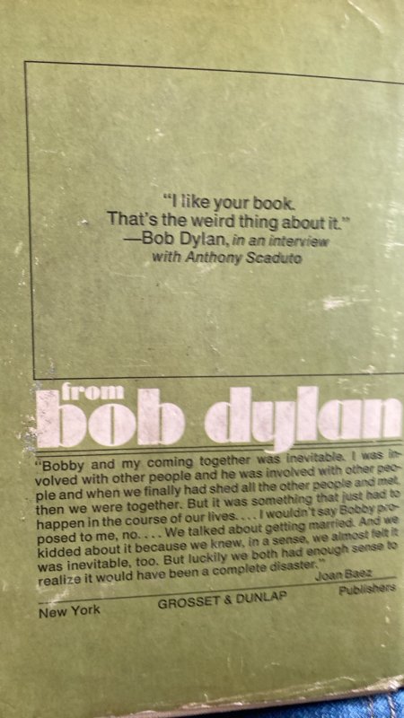 Bob Dylan – an intimate biography, Scaduto, 1971, 280p