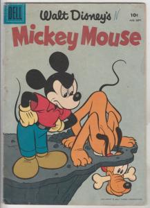 Mickey Mouse, Walt Disney's #61 (Aug-58) FN- Mid-Grade Mickey Mouse, Goofy