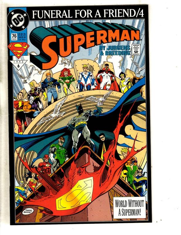 Lot Of 6 Superman DC Comic Books # 53 62 76 78 82 + Man Of Steel # 1 TP6