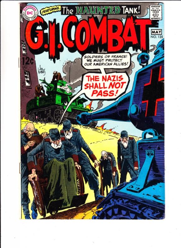 G.I. Combat #135 (May-69) FN/VF+ High-Grade The Haunted Tank