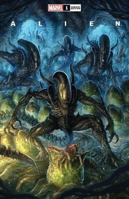 ALIEN #1 ALAN QUAN TRADE/COLOR SPLASH VIRGIN VARIANT SET W/COA MARVEL NM.