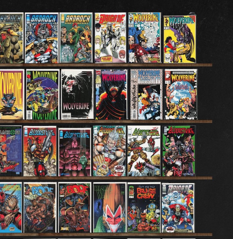 Huge Lot 150+ Comics with Brigade, Wolverine, Bloodstrike & More!