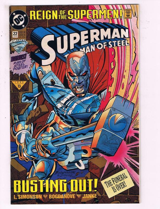 Superman The Man Of Steel #22 VF DC Comics Comic Book Simonson DE19