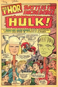 JOURNEY INTO MYSTERY #112 (Jan1965) 3.5 VG-  Kirby! THOR vs. HULK!  Baby LOKI!