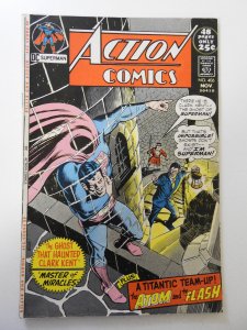 Action Comics #406 (1971) VG Condition moisture stain, 1/2 in spine split