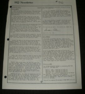 1988 MAN FROM UNCLE HQ Newsletter Fanzine #143/144 FN 6.0 4pgs