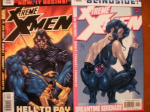 4 MARVEL Comic X-TREME X-MEN #1 2 3 4 (2001) Claremont Larroca Liquid (Blindside