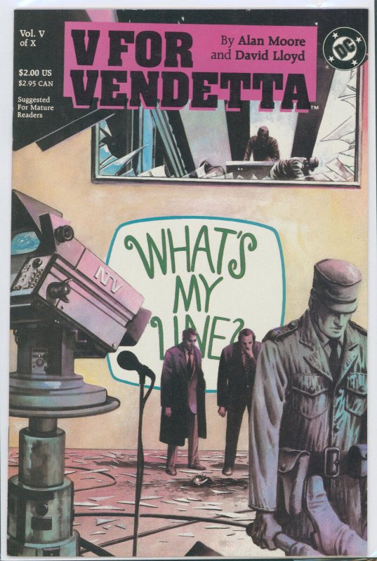 V For Vendetta #5 DC Comics 1988 VF Alan Moore