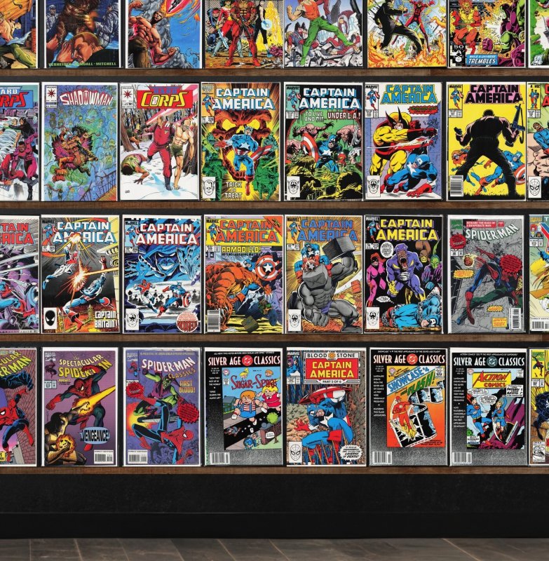 Huge Lot 150+ Comics with Captain America, Wolverine & More!