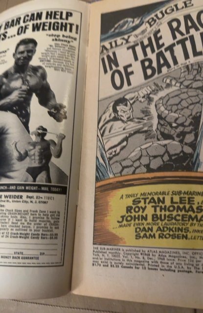 Sub-Mariner #8 (1968)Vs ff4 Thing classic key
