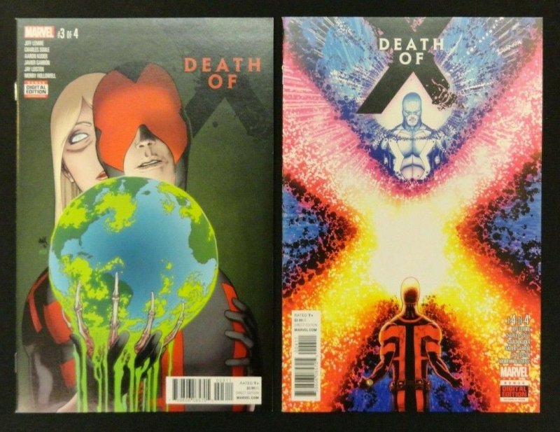 Death of X #1-4 Complete Mini Series Lot of 4 Aaron Kuder, Jeff Lemire 1 2 3 4