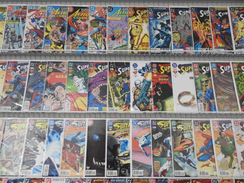Huge Lot 150+ Comics W/ Action Comics Starring Superman,  Black Knight Avg VF+!!