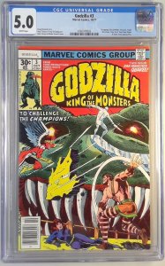 GODZILLA 3 (1977) CGC 5.0 MARVEL CHAMPIONS (SLAB GRADE)